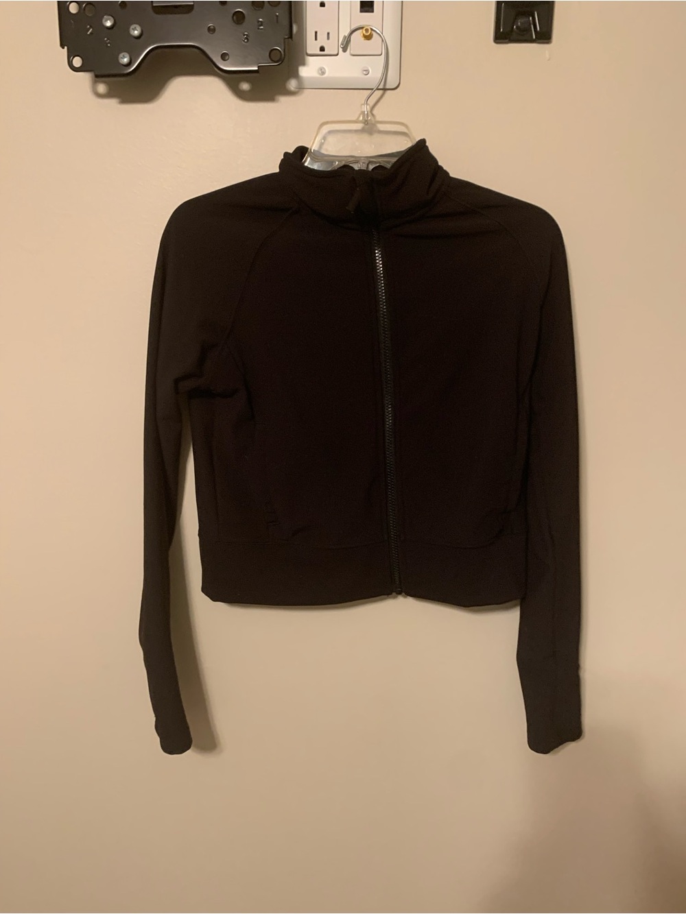 Black Women's Move Theology Zip Bomber Jacket. Size M